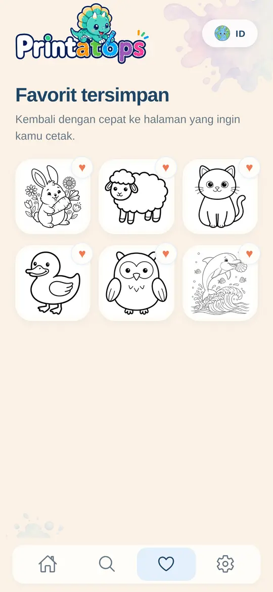 Favorit tersimpan di Printatops: kelinci, domba, kucing, bebek, burung hantu, dan lumba-lumba