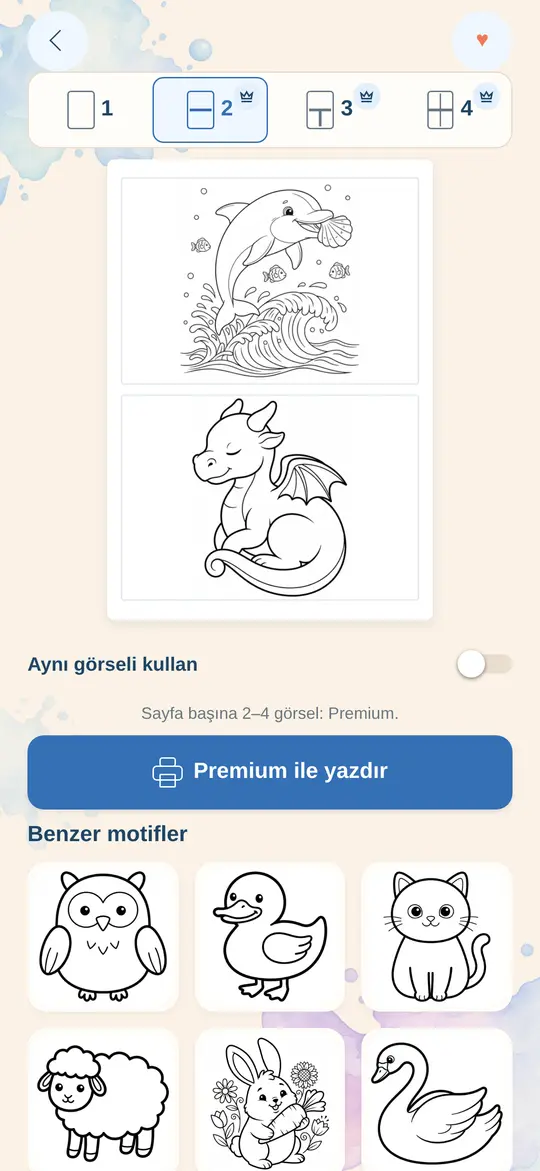 Printatops’ta çoklu baskı: tek kâğıtta yunus ve uyuyan yavru ejderha