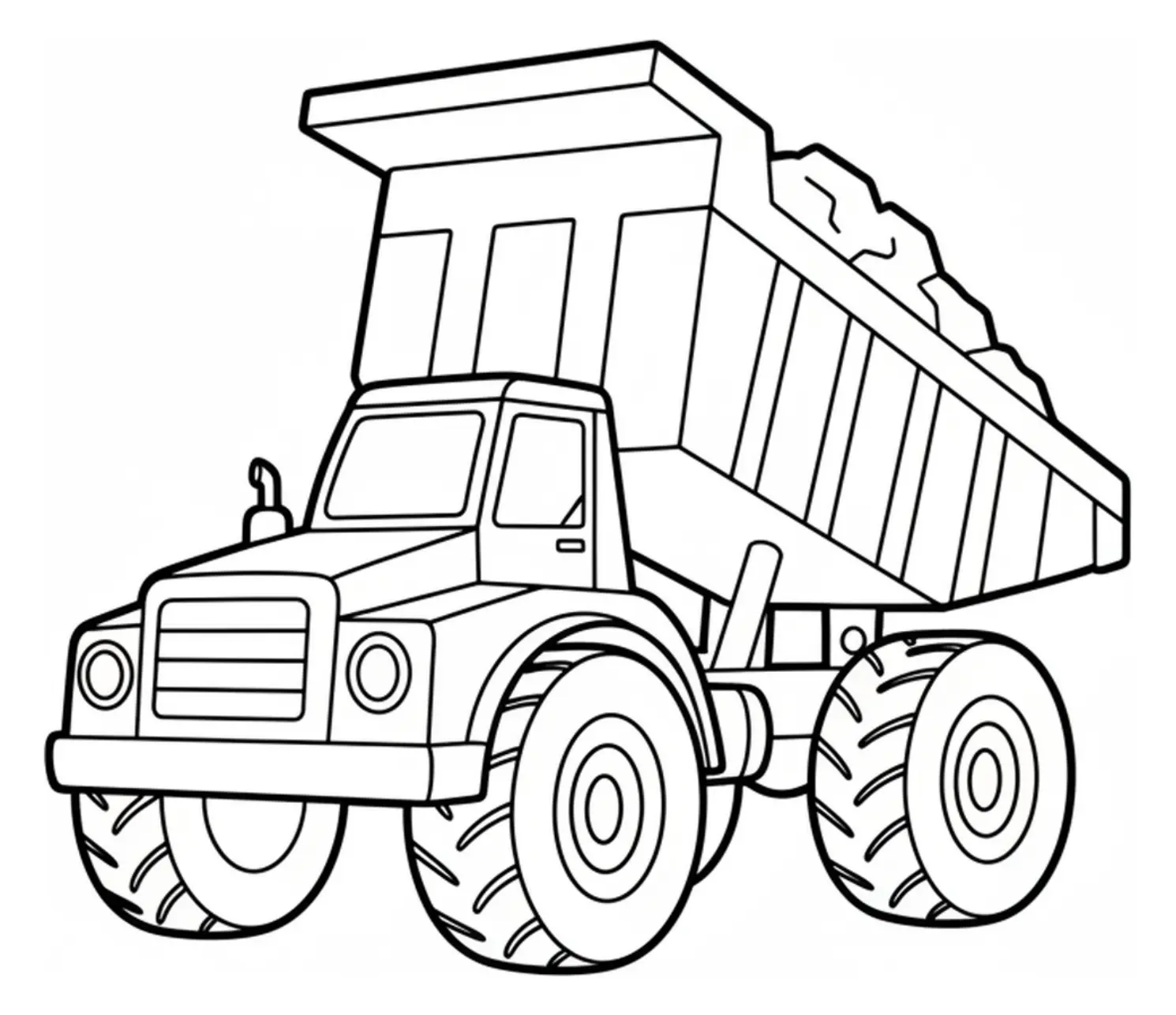 Coloring page Construction Dump Truck
